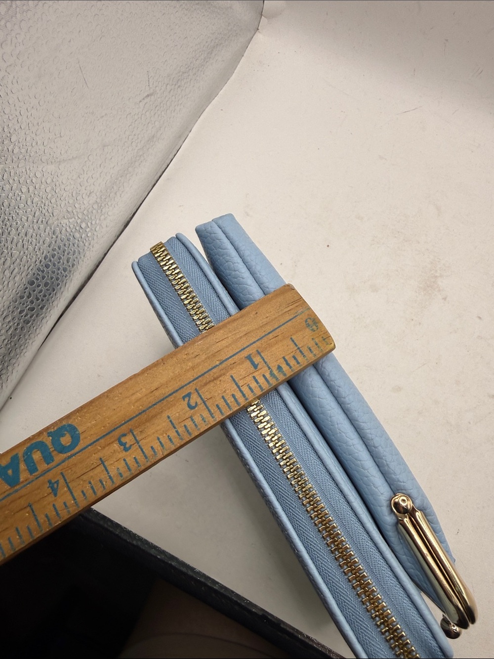 NWOT Carr Ken Crossbody Purse Bag Wallet Clutch Phone Blue Kiss Lock Convertible - Picture 14 of 14